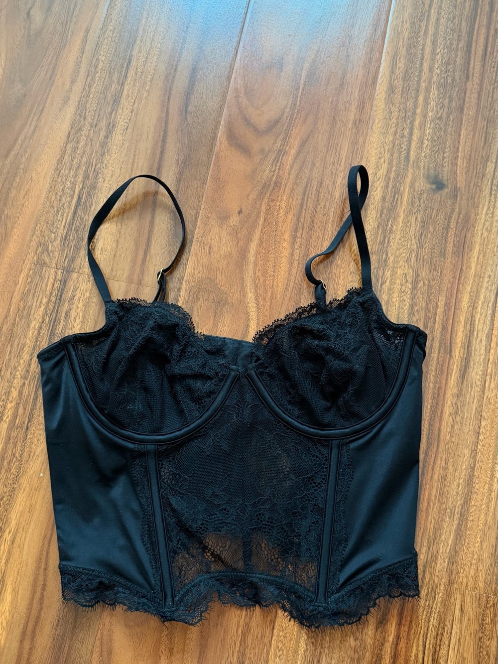 Abercrombie & Fitch Black Lace Bustier Top